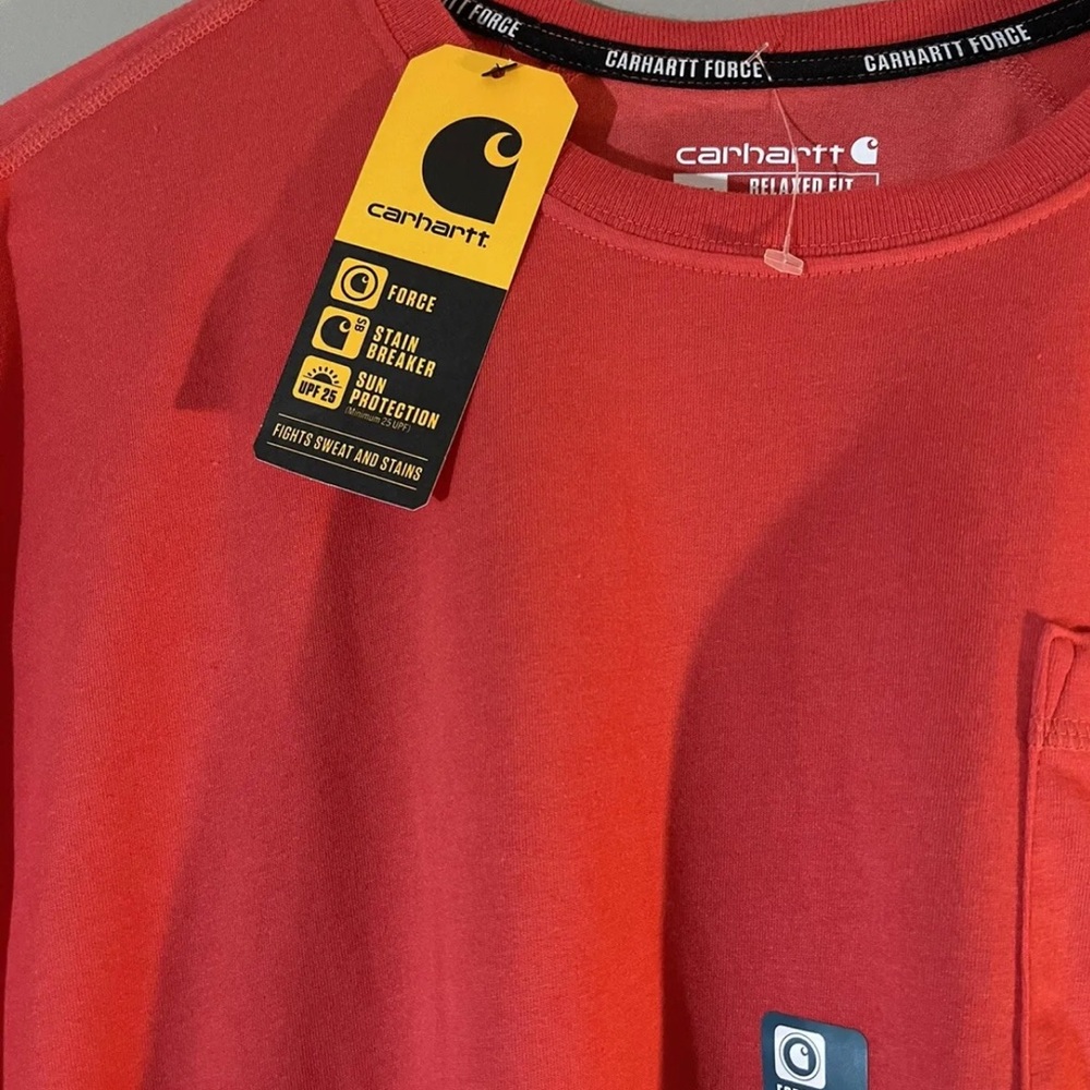 Carhartt Force men’s Relaxed Fit Midweight Short-Sleeve Pocket T-Shirt 2XL New - Picture 6 of 6